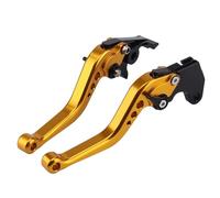 SYMWBD Alluminio Leva Freno E Frizione Per Moto Regolabile Per Per GTR1400 Per Concours 2006-2017 Leve Manubrio Parte Moto Frizione Del Maniglia(Oro,Corto)
