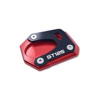 SYMWBD CNC Moto Piede Cavalletto Laterale Piastra Pad Cavalletto Laterale Ingrandire Pad Kick Stand Supporto Pad per Ho&NDA DAX ST125 2022 2023 DAX St125 con Chiave(Rosso)