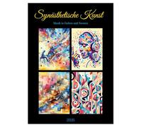 Synästhetische Kunst - Musik in Farben und Formen (Wandkalender 2026 DIN A2 hoch), CALVENDO Monatskalender: Klang und Komposition werden visuell erlebbar - eine poetische Verbindung.