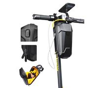 SYNAGY Borsa portaoggetti per scooter con porta di ricarica USB, borse per manubrio scooter elettrico per Escooter, bici elettrica, Ebike, guscio rigido impermeabile, 4 l