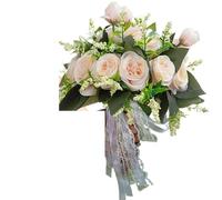 SynapSYA Bouquet da Sposa 1 pezzo di bouquet da sposa for la, lancio a mano all'aperto, artificiale for cerimonie, feste in chiesa(Color 2)