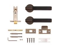 SynapSYA Maniglie Porte Interne Set di maniglie for porte in ottone, maniglia for passaggio privacy zigrinata, for serratura a pomolo, ferramenta(PASSAGE-CB)