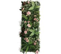 SynapSYA Muro Piante Artificiali Pannello di Rose Artificiali for la Decorazione della casa, 40 * 120 cm, Decorazione da Parete ricoperta di stuoia di Paglia(Color10)