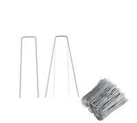 SynapSYA Picchetti Giardino 50pcs Landscape Staples Gaskets Garden Stakes Pins U-Shaped Anti-Rust Ground Sod Yard for Weed Fabric Tubing(0.22x4x20cm)