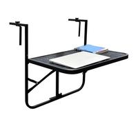 SynapSYA Tavolino da Balcone Il tavolo sospeso for balcone può essere regolato for sollevarlo, impermeabile, pieghevole, ringhiera sospesa(Black)