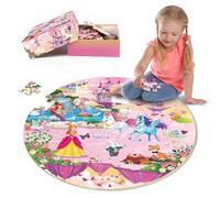 SYNARRY Puzzle da Pavimento Unicorno Princess in Legno Bambini 3 4 5 6 7 8 Anni, 70 Pezzi Puzzle Unicorno, Giocattoli Educativi Prescolari Regali