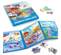 SYNARRY Puzzle Magnetico per Bambini 3 4 5 6 Anni, 20 Pezzi Puzzle Magnetici Trasporto, Regali Di Giocattoli Da Viaggio per Bambino Bambina