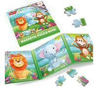 SYNARRY Puzzle Magnetico per Bambini 3 4 5 Anni, 20 Pezzi Puzzle Magnetici Animali, Regali Di Giocattoli Da Viaggio per Bambino Bambina