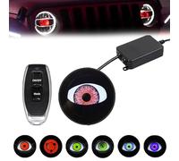 Synced Programmable Devil Eyes Lens with Remote, Devil Eyes Light for Cars, Demon Evil Eye Headlights with Remote, Blazexel Eyes Light 33 Mode Adjustable Eye Pattern for Any Car Model (Flat Style*1)