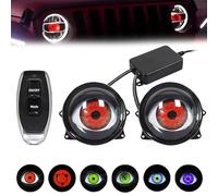 Synced Programmable Devil Eyes Lens with Remote, Devil Eyes Light for Cars, Demon Evil Eye Headlights with Remote, Blazexel Eyes Light 33 Mode Adjustable Eye Pattern for Any Car Model (Lens Style*2)