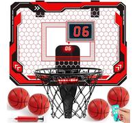 SYNCFUN Canestro da Basket per Bambini al Coperto, Mini Canestro, Supporto a Parete per Tabellone da Basket per Camera da Letto, Giocattolo da Basket per Ragazzi e Ragazze dai 3 Anni in su