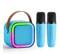 SYNCFUN Macchina Karaoke per Bambini 2 Microfono Bluetooth Bambini Adulti, Microfono Karaoke Giocattoli per Bambini da 3-12 Anni Ragazze, Regali per Ragazze Ragazzi (blu)
