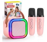 SYNCFUN Macchina Karaoke per Bambini 2 Microfono Bluetooth Bambini Adulti, Microfono Karaoke Giocattoli per Bambini da 3-12 Anni Ragazze, Regali per Ragazze Ragazzi (rosa)