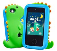 SYNCFUN Smart Phone per Bambini Giocattoli per Ragazzi di età 3 4 5 6 7 8 9, Cellulare per Bambini Touchscreen con Doppia Fotocamera, Gioco, Scheda Musicale da 8 GB, Regali di Dinosauri per Ragazzi