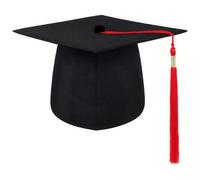 Synchain Cappello da laurea, cappello da laurea, cappello da laurea, cappello da laurea, cappello da laurea, Colore: rosso, m