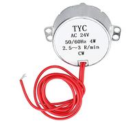 Synchronous Motor 50TYC | AC24V 2.5-3RPM Low Noise Directional CW | Micro Motor for Appliances/Christmas Trees/Handmade Projects | Metal & Rubber Build