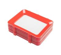 SYNCMH Set di 8 vassoi riutilizzabili per frigorifero, con pellicola elastica, qualità alimentare, PP/TPU, impilabili, da -10 a 60 °C, per frutta, verdura, carne