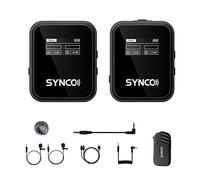 SYNCO G2 A1 2.4G Wireless Lavalier Microfono 1-Trigger-1 150Hz Low-Cut con display OLED per Smartphone Laptop DSLR Tablet