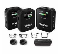 SYNCO G2 A2 1-Trigger-2 Microfonico Wireless 2.4G 150 m di Raggio di Trasmissione Schermo TFT Spina da 3,5 mm per Smartphone Fotocamera Videocamera Vlog Live Streaming Intervista