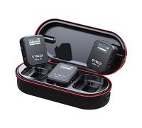 SYNCO G2A2 PRO - Microfono Lavalier wireless a doppio canale per DSLR, iPhone, Android e PC, set di microfono radio per fotocamera e streaming