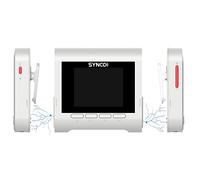 SYNCO G3 Lavalier Microfono Wireless 2.4GHz Con Custodia di Ricarica 1-Trigger-2 con Schermo LCD da 1.8 pollici per fotocamera DSLR Videocamera Smartphone PC Laptop Bianco