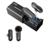 SYNCO Microfono lavalier senza fili per iPhone, P1SL 2.4Ghz Microfono Lavalier Wireless con Custodia di Ricarica per iPad 【Certificazione MFi】, Microfono-Lavalier-Wireless-iphone-Lightning