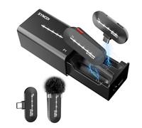 SYNCO Microfono Lavalier Wireless per iPhone 15/16/17/Android, P1ST Microfono Senza Fili Tipo C con Custodia di Ricarica Plug and Play per USB-C Smartphone Tablet TikTok Youtube Streaming Vlog