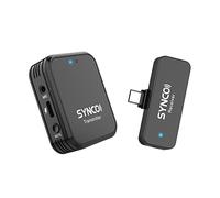 Synco Microfono Lavalier wireless per smartphone, con connettore di tipo C, 9 effetti sonori creativi, 2,4 GHz, portata di trasmissione audio di 150 m, per smartphone Android: Huawei P Smart, Mate 40