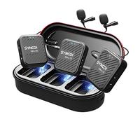SYNCO Microfono Wireless Lavalier G1(A2) Pro con Charging Case Dual Pack Lapel Mic 150M 8H per DSLR Camera Smartphone Tablet YouTube Video Interview Vlog