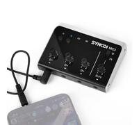 SYNCO Mixer audio mixer 4 canali uscita contemporaneamente per multi dispositivo e piattaforma di streaming audio DSP chip gain control real-time monitoring interfaccia Bluetooth per microfono