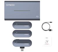 SYNCO P2L, microfono Lavalier, 150 m, trasmissione stabile per Vlogging YouTube Go in modalità wireless su fotocamera, telefono, tablet, smartphone (P2L: per dispositivi iOS con fulmine)