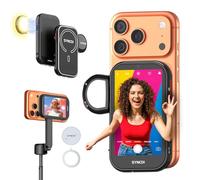SYNCO XView M4 AI Selfie Monitor Schermo con Luce Magnetica per iPhone e Android, Gesture Control, 4K Zero Latenza, Selfie con Fotocamera Posteriore, Batteria 3h, per Youtube TikTok (Nero)