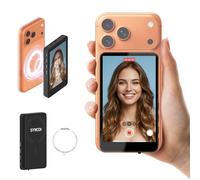 SYNCO XView Monitor Vlog per iPhone 17 - Schermo Selfie Magnetico Wireless 1080P/4K per Fotocamera Posteriore, Portata 50m, Batteria 3 Ore con Altoparlante Integrato per Live Youtube e TikTok (Nero)