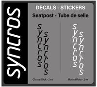Syncros Reggisella Coppia Of Adesivi Retro Syncros Decalcomanie