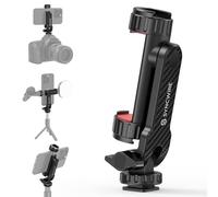 SYNCWIRE Adattatore Cellulare per Treppiedi, Attacco Smartphone Treppiede Con 2 Cold Shoe, Base Combinata Con Vite 1/4" E Supporto Cold Shoe, Morsetto Treppiede Rotante A 360°, Sostegni per Fotocamera