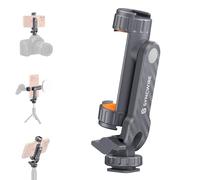 Syncwire Adattatore Cellulare per Treppiedi, Attacco Smartphone Treppiede Con 2 Cold Shoe, Base Combinata Con Vite 1/4" E Supporto Cold Shoe, Morsetto Treppiede Rotante A 360°, Sostegni per Fotocamera