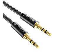 Syncwire Cavo audio AUX da 3,5 mm, 2 m, in nylon intrecciato, cavo AUX per auto, cuffie, iPhone, iPad, iPod, Samsung, lettore MP3, smartphone, Echo Dot, tablet, stereo di casa, computer portatile e