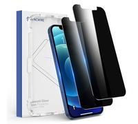 SYNCWIRE Privacy Pellicola Protettiva per iPhone 12 Pro Max 6.7", 2 Pezzi Vetro Temperato Anti-Impronta 9H con Cornice Installazione, No Bolle
