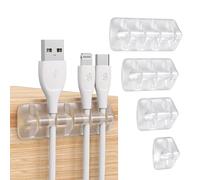 Syncwire Set di 5 clip per cavi multiuso, per scrivania, cavo di alimentazione, cavo di ricarica USB, cavo audio, cavi di ricarica, ecc