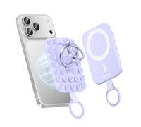Syncwire Supporto Anello Magnetico in Silicone con Ventosa Forte per Custodia MagSafe - Anello Porta Cellulare per iPhone/Android, Mani Libere, Selfie, Video & TikTok, Viola