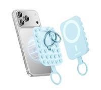 Syncwire Supporto Anello Magnetico in Silicone con Ventosa Forte per Custodia MagSafe - Anello Porta Cellulare per iPhone/Android, Mani Libere, Selfie, Video & TikTok, Blu