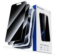 SYNCWIRE Vetro iPhone 15 Pro Max per la privacy a copertura totaleper 6.7''[2-Pack],Vetro temperato antispia True28° infrangibile con bordo nero [Installazionefacile] [Durezza9H] [Touchsensibile]