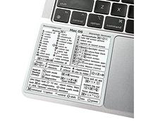 Synerlogic Adesivi per tastiera Mac OS, adesivi per tastiera Mac OS, in vinile trasparente, senza residui, adesivi per MacBook, per MacBook Air e Pro da 13-16 pollici (bianco, 2 pezzi)