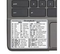 SYNERLOGIC Chrome OS Reference Keyboard Shortcut Sticker - White Vinyl - Size 3"x2.65" for Any Chromebook Laptop Compatible Brands Google Pixelbook HP Asus Acer Lenovo Samsung Dell and More