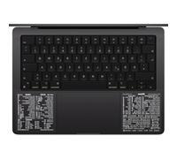 Synerlogic Mac OS (M/Intel) + Word/Excel (per Mac) Quick Reference Keyboard Shortcut Stickers - Trasparente/Bianco, confezione da 2 set