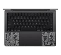 Synerlogic Mac OS & Word/Excel - Adesivi per tastiera per macOS | Laminato in vinile per computer portatile | Tasti rapidi per MacBook 2026 (trasparente/bianco/francese/2pk)