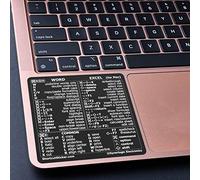 Synerlogic Per Mac Word & Excel Scorciatoie Cheat Sheet Sticker | Adesivi di scelta rapida da tastiera | Adesivo per scorciatoie da tastiera Word Excel MacBook Air/Pro (nero)
