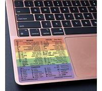 Synerlogic per Mac Word & Excel Scorciatoie Cheat Sheet Sticker | Adesivi di scelta rapida da tastiera | Adesivo per scorciatoie da tastiera di Word Excel MacBook Air/Pro (arcobaleno)