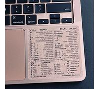 Synerlogic Per Mac Word & Excel Scorciatoie Cheat Sheet Sticker | Adesivi rapidi da tastiera di riferimento rapido | Adesivo per scorciatoie da tastiera Word Excel MacBook Air/Pro (trasparente/nero)