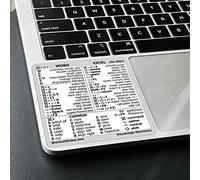 SYNERLOGIC Word/Excel (per Mac) Guida di riferimento per tastiera, adesivo laminato in vinile senza residui (bianco, confezione da 2)